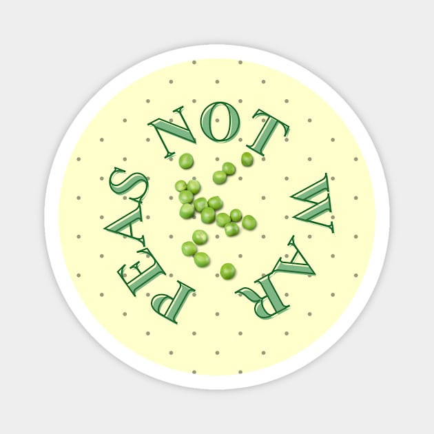 Peas Not War Magnet by livmilano